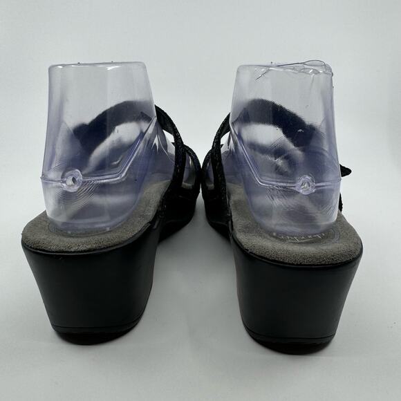 Dansko Sophie Mosaic Slide Wedge Sandals Black Leather Buckle Womens Size EU 39 - Picture 6 of 8